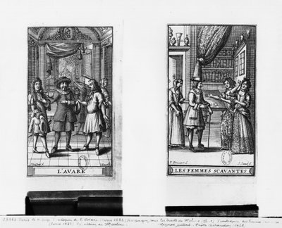 Molière come Arpagone, frontespizio per 
