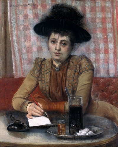 Nel caffè, c.1900-1901 da Pierre Carrier Belleuse