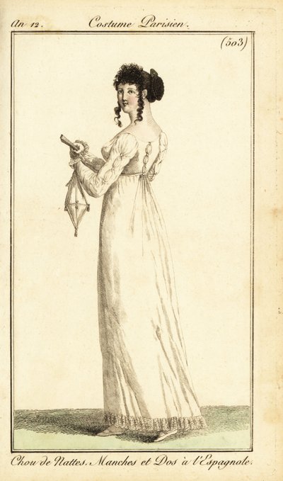 Donna in abito con frecce spagnole, Parigi da Pierre Charles Baquoy