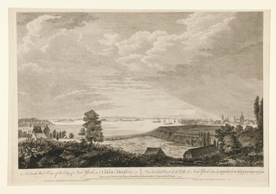 Una Vista Sud-Ovest della Città di New York da Pierre Charles Canot