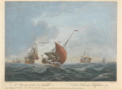 Una Forte Burrasca da Pierre Charles Canot