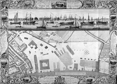 Cantieri di Deptford, Londra da Pierre Charles Canot