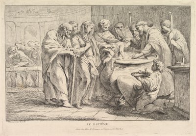 Il battesimo, ca. 1734 da Pierre Charles Tremolieres