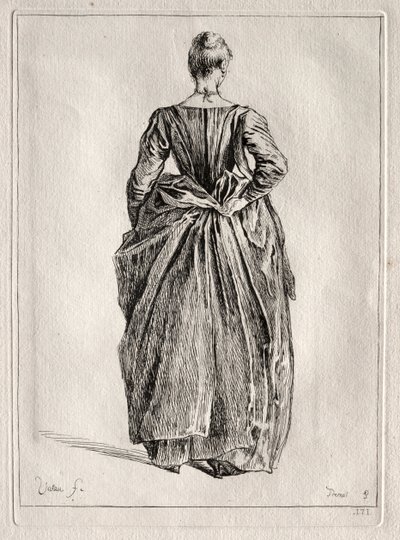 Studio di una donna di spalle da Pierre Charles Trémolière