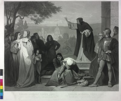 Omelia di Savonarola a Firenze, 1493 da Pierre Cottin