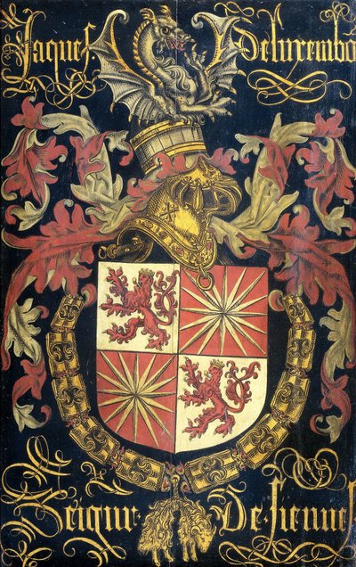 Scudo di Jacob di Lussemburgo (dopo il 1441-88), Signore di Fiennes, in qualità di cavaliere dell