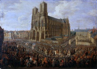 Cavalcata di Luigi XV dopo la sua incoronazione da Pierre Denis II Martin