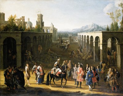 La ricezione di François Pidou de Saint Olon, ambasciatore del re Luigi XIV di Francia, dal sultano Moulay Ismael del Marocco il 19 giugno 1693 da Pierre Denis Martin