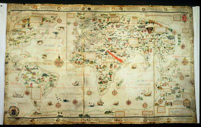 Mappa del mondo da Pierre Desceliers