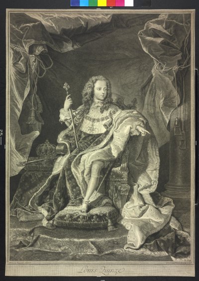 Re di Francia Luigi XV da Pierre Drevet