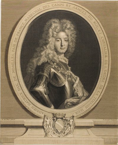 Ritratto di Adrien-Maurice, Duca di Noailles da Pierre Drevet
