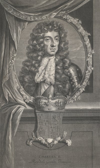 Ritratto di Carlo II da Pierre Drevet