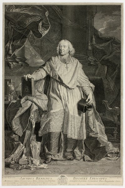 Ritratto di Jacques Bénigne Bossuet, Vescovo di Meaux da Pierre Drevet