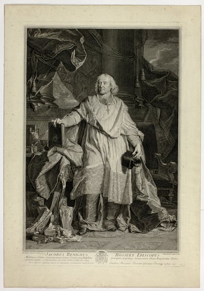 Ritratto di Jacques Bénigne Bossuet, Vescovo di Meaux da Pierre Drevet