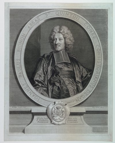 Ritratto di Jean Paul Bignon, abate di St. Quentin da Pierre Drevet