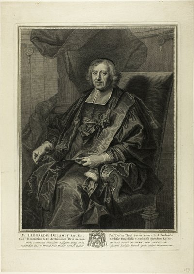 Ritratto di Léonard de Lamet da Pierre Drevet