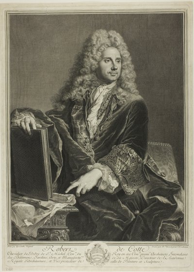 Ritratto di Robert de Cotte da Pierre Drevet