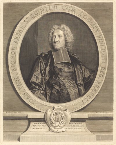 Jean Paul Bignon, Abate di St. Quentin da Pierre Drevet after Hyacinthe Rigaud
