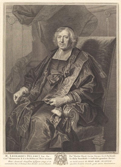 Leonard de Lamet da Pierre Drevet after Hyacinthe Rigaud