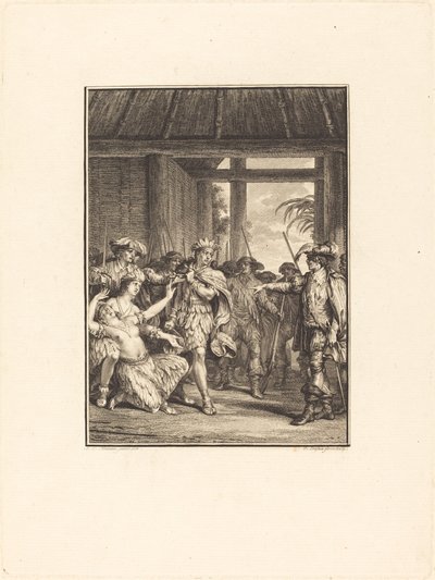 La scoperta del nuovo mondo da Pierre Duflos after Jean Michel Moreau