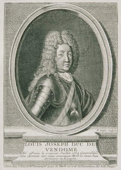 Il generale francese Louis Joseph Duc de Vendôme da Pierre Dupin