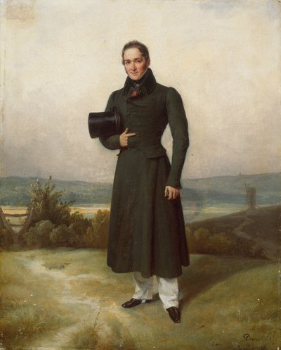 Ritratto di gentiluomo, 1830-35 circa (olio su tela) da Pierre Duval-Lecamus