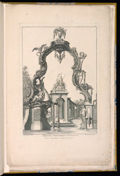 Cartiglio e fontana da Pierre Edme Babel