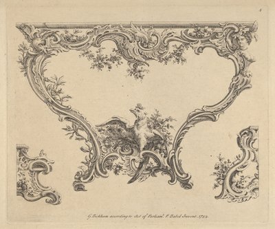 Progetto per un tavolo console, 1752 da Pierre Edme Babel