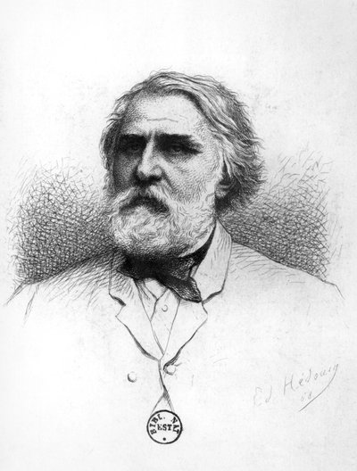 Ritratto di Ivan Turgenev (1818-83) da Pierre Edmond Alexandre Hedouin