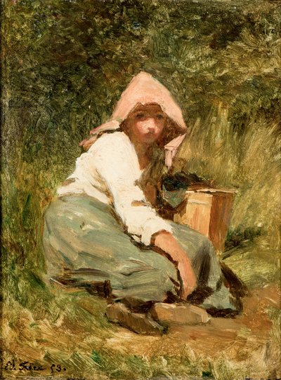Una ragazza da Pierre Edouard Frere