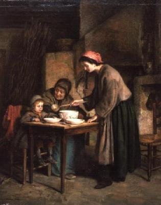 Interno di un cottage da Pierre Edouard Frere