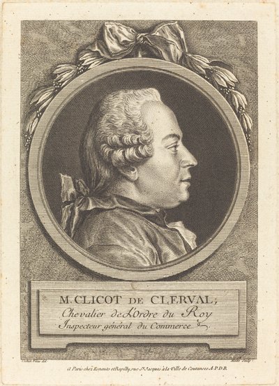 M. Clicot de Clerval da Pierre Etienne Moitte after Charles Nicolas Cochin II
