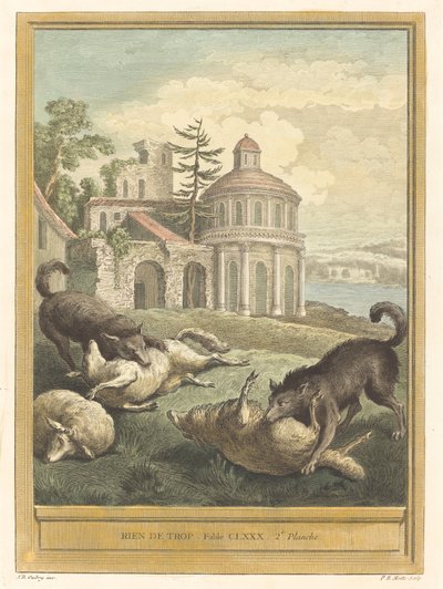 Niente di Troppo da Pierre Etienne Moitte after Jean Baptiste Oudry