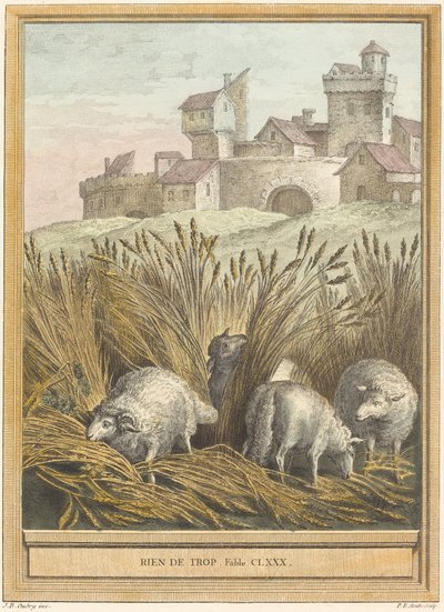 Niente di troppo da Pierre Etienne Moitte after Jean Baptiste Oudry