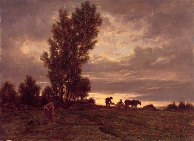 Paesaggio con un aratore da Pierre Etienne Theodore Rousseau