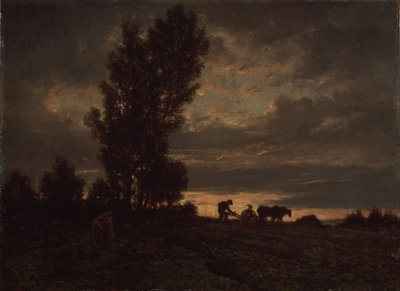 Paesaggio con un aratore da Pierre Etienne Theodore Rousseau