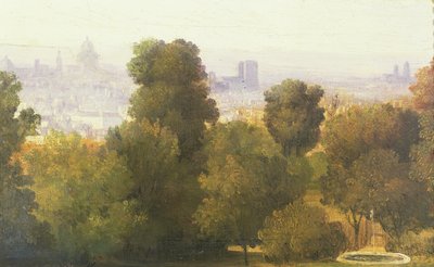 Parigi vista dalle alture di Belleville da Pierre Etienne Theodore Rousseau