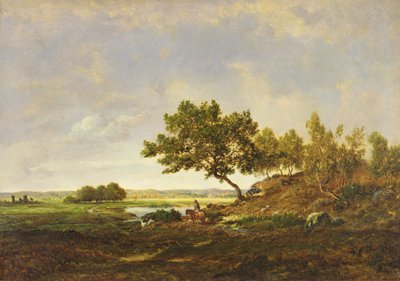 Lo stagno ai piedi della collina, c.1848-55 da Pierre Etienne Theodore Rousseau