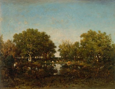 La piscina Memoria della foresta di Chambord, 1839 da Pierre Etienne Theodore Rousseau
