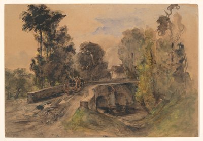 Il ponte di pietra da Pierre Etienne Theodore Rousseau