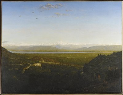 Veduta del Monte Bianco vista da La Faucille da Pierre Etienne Theodore Rousseau