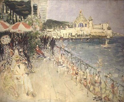 Davanti al Casinò sul molo, Nizza, c.1937 da Pierre Eugene Montezin