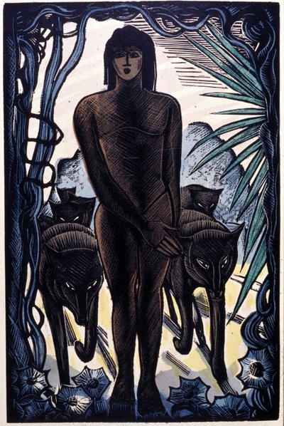 Mowgli e i lupi nella giungla da Pierre Falke