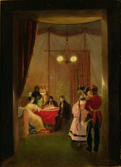 Il salone di Hortense de Beauharnais (1783-1837) a Roma da Pierre Felix Cottrau