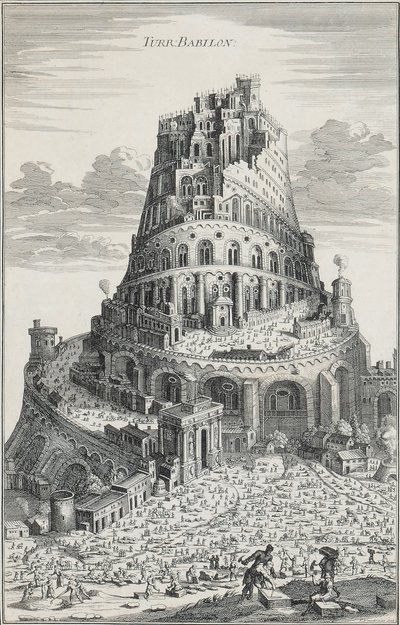 Torre di Babele da Pierre Fourdrinier
