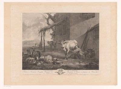 Pastorella che munge da Pierre Francois Laurent