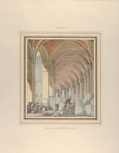 La Halle aux Blés, vista interna da Pierre Francois Leonard Fontaine