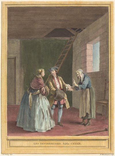 Le indovine da Pierre Francois Martenasie after Jean Baptiste Oudry