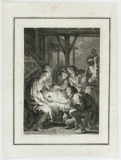 Adorazione dei pastori da Pierre François Basan