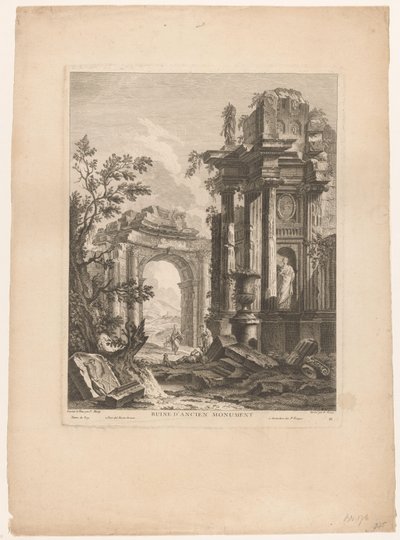 Rovina di un monumento antico da Pierre François Basan